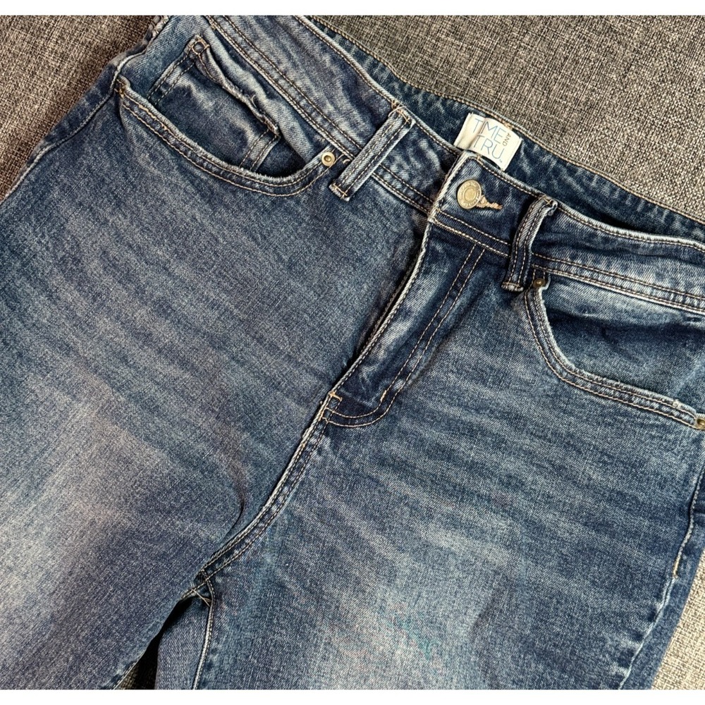 Time‎ And Tru Blue Denim Straight Womens Jeans Stretch | Size 8 | Medium Wash